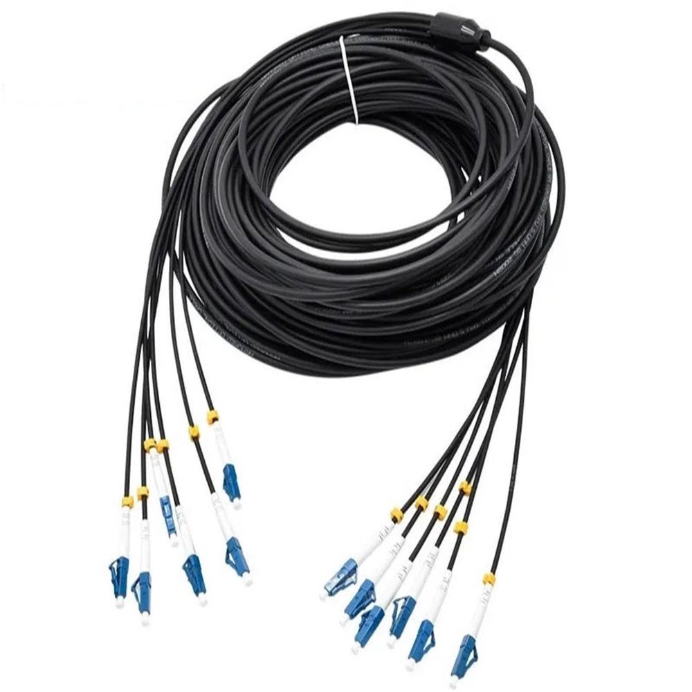 JGFDHKY TPU Armored Optical Cable, 2/4/6/8 Core,Sturdy and Soft fibers Optical Jumper,Patch Cord,SC UPC,LC UPC,Single-Mode, 10m to 50m(2-core 2LC-2LC 30m)