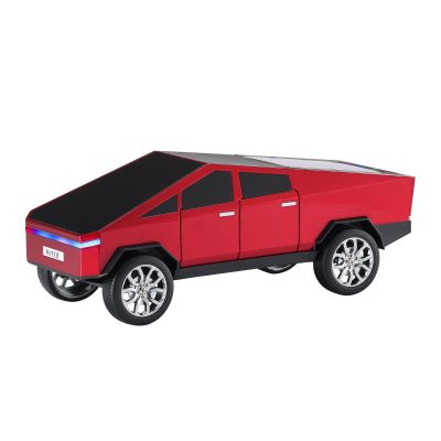 WSTER Portable Car Model Bluetooth Speaker with HD Stereo Sound, TWS Dual Pairing, LED Display, Truck-Style Wireless Speaker for Home, Office, Gaming & Collectible Display (RED)