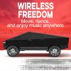 Futuristic Shapes Truck Bluetooth Speaker with LED Display Screen TWS Stereo, FM Radio, USB/TF Playback, LED Headlights, Built-in Mic, Gift for Car Lovers, Model Collectors & Tech Fans (Black) view 3