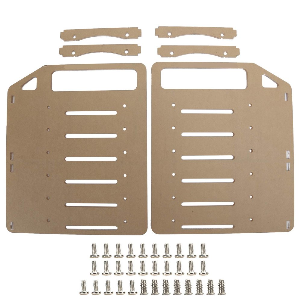 Bognajin Acrylic Hard Drive Bracket YJ - Y6F - 002, DIY 3.5in Hard Disk Shelf, Transparent HDD Cage with 2 Cooling Fans, Fixes Six 3.5in Hard Drives, Includes Screws and Installation Kit fo