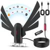 2026 TV Antenna for Smart TV, Digital Antenna Indoor with Magnetic Base for Local Channels, 360 Reception Long Range, Supports 4K 1080p HDTV, 16.66FT Cable, Easy Installation for Smart/Old TVs view 1