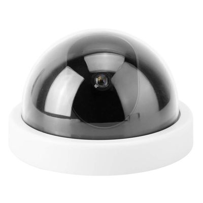 Pongnas 4pcs LED Fake Camera Dome Simulation CCTV Dummy Security Camera with Flashing Light 360 Rotation for Supermarkets Homes Offices (White)