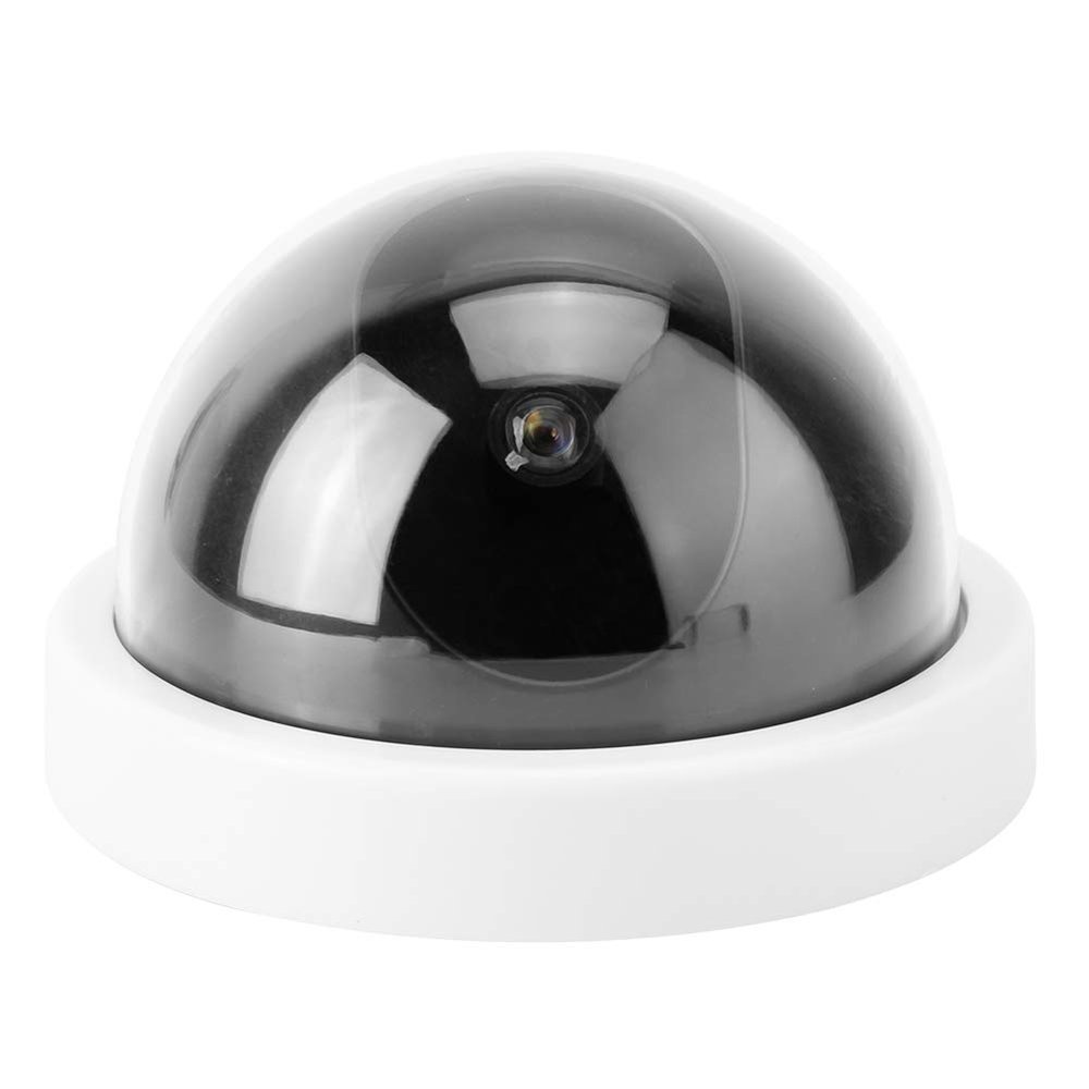 Pongnas 4pcs LED Fake Camera Dome Simulation CCTV Dummy Security Camera with Flashing Light 360 Rotation for Supermarkets Homes Offices (White)
