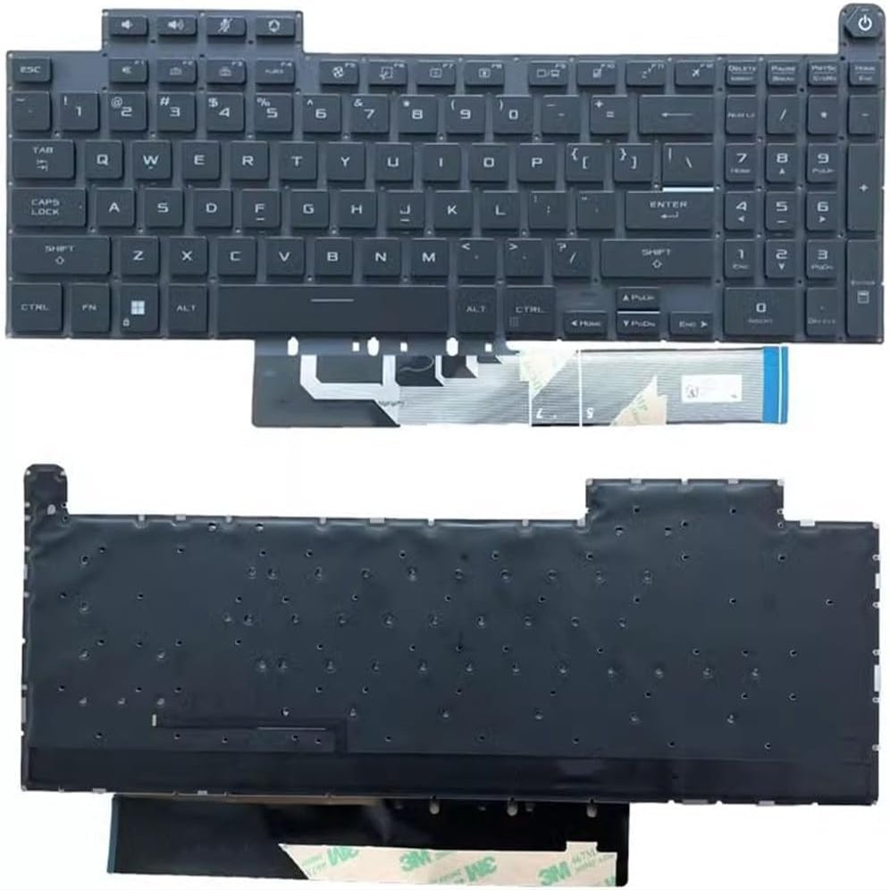 100% New Keyboard for ASUS TUF Gaming A16 FA617N FA617NS FA617NSR FA617NT FA617NTR FA617XS FA617XT Black Without Frame with Backlight United States US