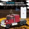 WSTER American Truck Bluetooth Speaker with HD Sound, TWS Pairing, LED Party Light, Operation Panel, Built-in Mic, Portable Car Model Speaker for Parties, Beach, Outdoor Activities (RED) view 2