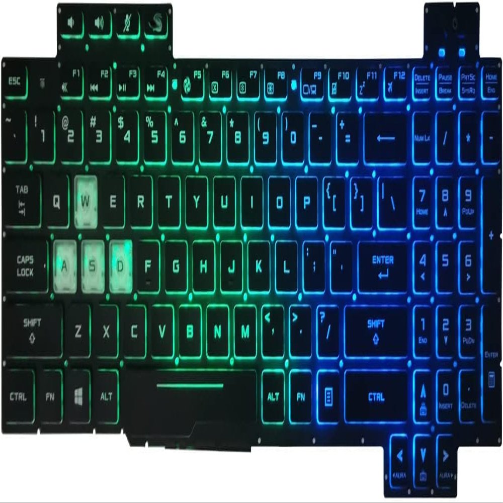 100% New 100% New Keyboard Backlit for ASUS ROG Strix Scar II GL704 GL704GM GL704GS GL704GV Backlight US Layout