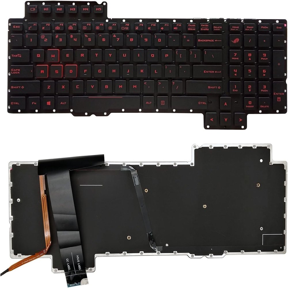100% New New 100% New Keyboard Backlit for ASUS ROG G752 G752V G752VT G752VY G752VS G752VM US Layout Red Keys
