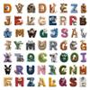 100Pcs Cute Alphabet Animals Stickers Pack, Waterproof Graffiti Letter Decals for Scrapbook, Junk Journal, Classroom Decor, Door, Mailbox, Laptop, Luggage view 1