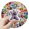 100Pcs Cute Alphabet Animals Stickers Pack, Waterproof Graffiti Letter Decals for Scrapbook, Junk Journal, Classroom Decor, Door, Mailbox, Laptop, Luggage view 4