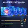 8K HDMI Splitter 1 in 4 Out,4k@120Hz 1X4 hdmi 2.1 Splitter Support 8k@60Hz,4:4:4,48 Gbps,EDID,Auto Down Scaler,8K & 4K or 1080P Sync HDCP 2.3, VRR, HDR10+ for PS5Laptop,HDTV,Projector view 4