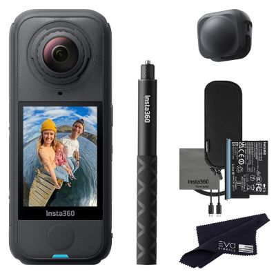 Insta360 X4 Air Basic Bundle | Lightest 8K 360 Action Camera for Epic Adventures | for Travel, Sports, Family Moments, Vlogging | Bundle Includes Invisible Selfie Stick, Lens Cap