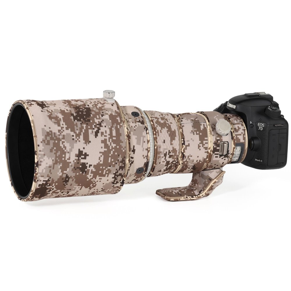 CHASING BIRDS Lens Camouflage Waterproof Coat for Canon EF 400mm F4 DO is II USM Rainproof Lens Protective Cover Version IV (Brown Grid)
