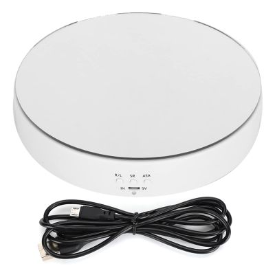 Pilipane Electric Rotating Turntable Display Stand 10KG Load Bearing Two Way Rotating Mirror Display Stand for Jewelry Watches Digital Products Plastic Glass 22lb Capacity