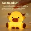 Znpum Highland Cow Night Light, Huggwaii Squishy Silicone Lamp for Kids - Dimmable Touch Sensor Cute Animal Lamp, Soft Glow Night Light for Nursery, Bedroom, Christmas Gifts for Boys, Girls, Women view 2