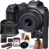 Canon EOS R7 32.5MP APS-C CMOS Sensor Mirrorless Camera with 18-45mm Lens + 64GB Memory + Stabilizing Grip + Software Pack +More (Value Bundle) (Renewed) view 1