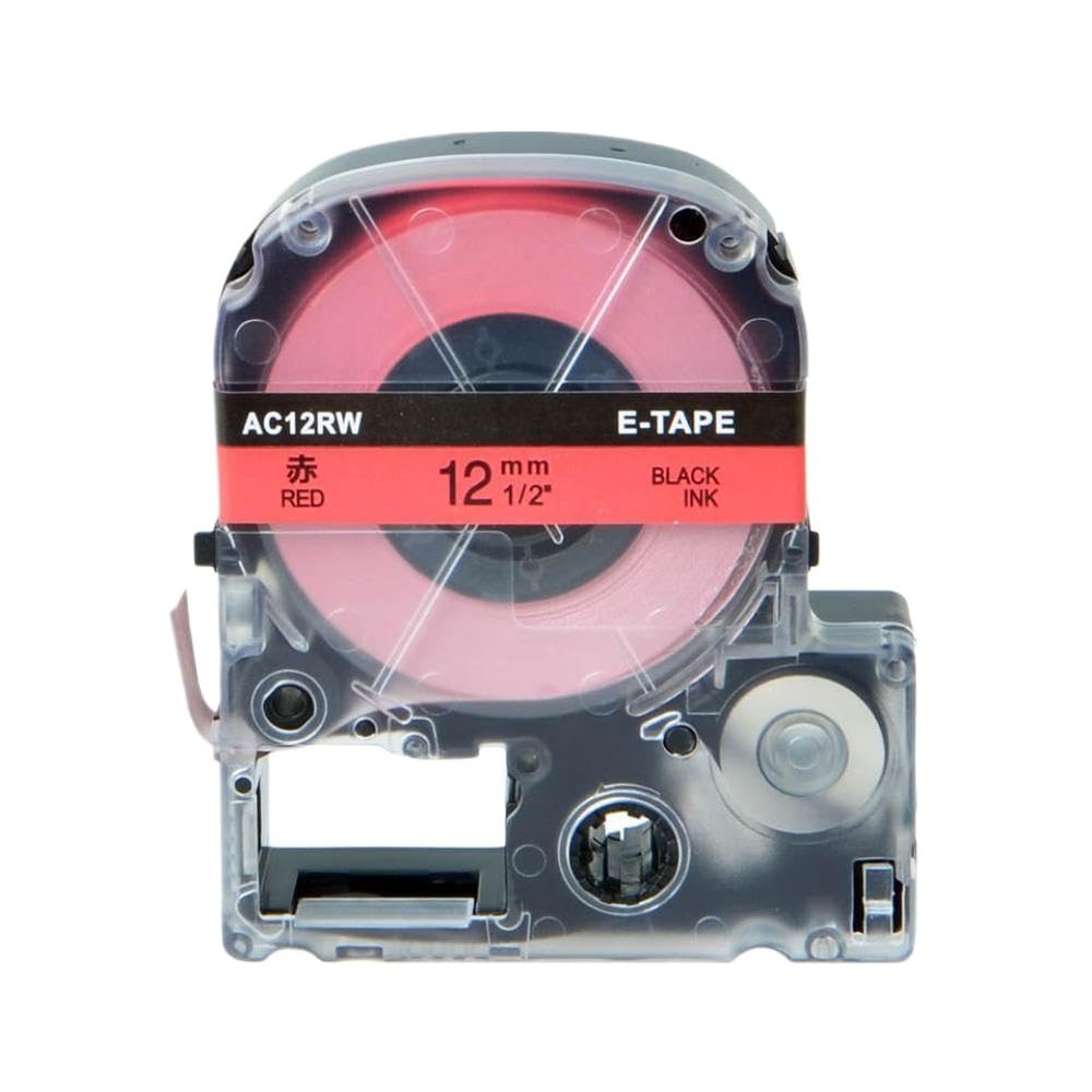 1PK 9-24mm Label Tapes Compatible with SS12KW SS9KW SS18KW SS24KW LW-300 LW-400 LW-600P LW-700 Label Printer(Black on red)