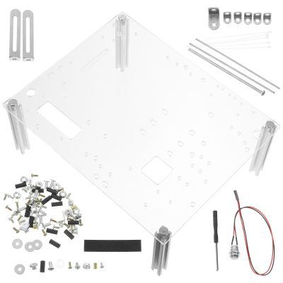 BESPORTBLE Transparent Open Air Computer Case Rack Open Frame Chassis Bracket with Stable Base Stand for Mini and Mid Tower Motherboard Testing and Assembly Easy Access and Component