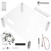 BESPORTBLE Transparent Open Air Computer Case Rack Open Frame Chassis Bracket with Stable Base Stand for Mini and Mid Tower Motherboard Testing and Assembly Easy Access and Component view 1