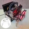 BESPORTBLE Transparent Open Air Computer Case Rack Open Frame Chassis Bracket with Stable Base Stand for Mini and Mid Tower Motherboard Testing and Assembly Easy Access and Component view 4