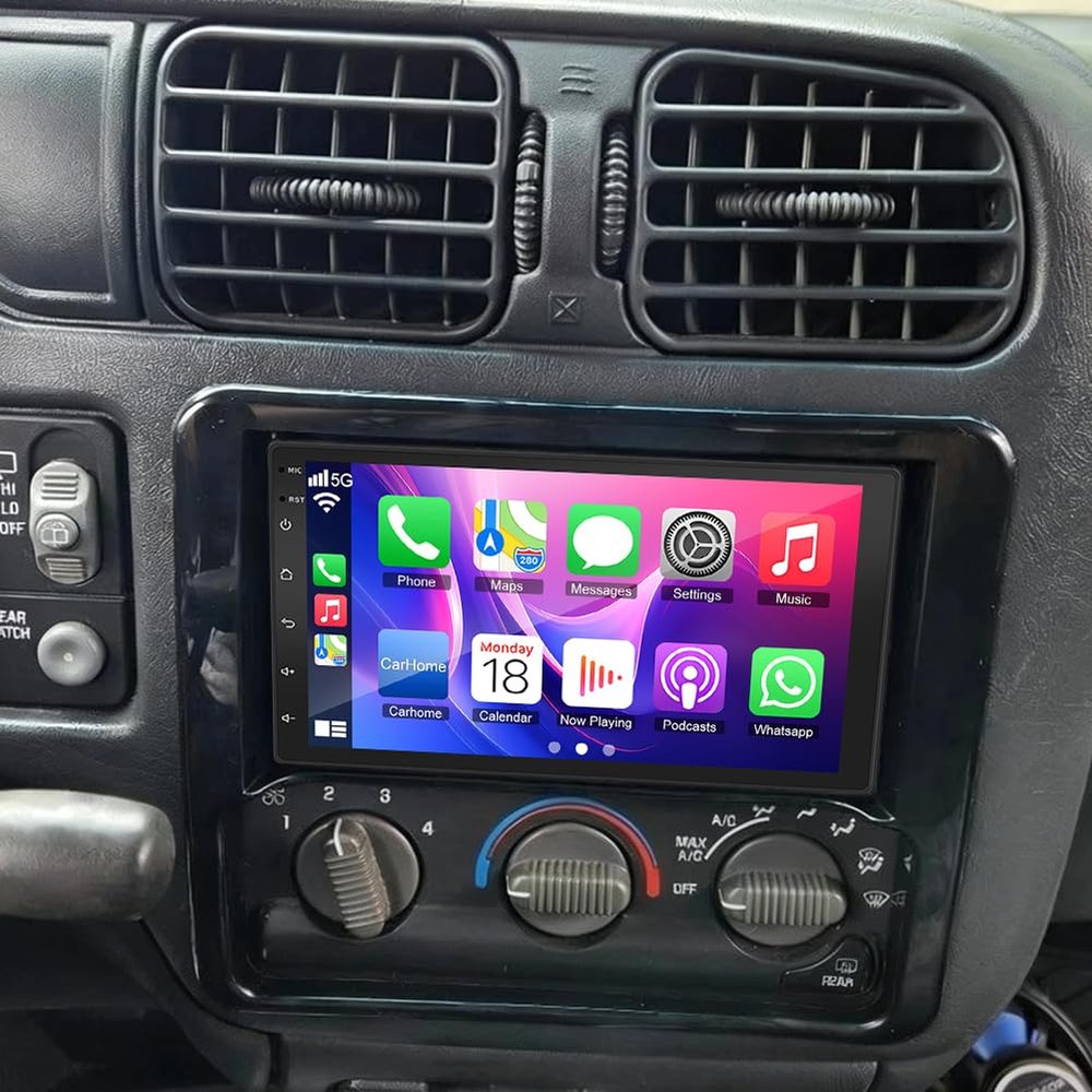 2+32G Car Stereo for Chevy Blazer 2002-2005 with Wireless CarPlay Android Auto, 7 Inch Android 13 Touchscreen Display Radio Player Audio Receivers Headunit with GPS Navigation SWC FM RDS Mirror Link