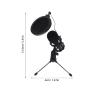 BESPORTBLE Recording Mic with Tripod and Shock Mount Gaming Microphone for Desktop Laptop Noise-isolating Condenser Mic for Podcasting Streaming Singing and Home Entertainment view 2
