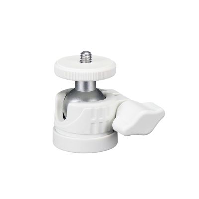 Asixxsix Mini Tripod Ball Head, 360 Degree Rotation Aluminum Knob with 1/4 Inch Screw Thread, for DSLR Camera Action Camera LED Light Microphone Tripod Monopod (White)