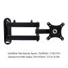 Eujgoov Wall Mount TV Bracket with Swivel and Tilt Capacity Heavy Duty Steel Bracket with 20 Tilt 360 Rotation Retractable Arm (3.15-16.34in) for TVs Black (Fits 14 to 24 Inch) view 2