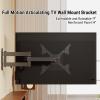 Eujgoov Wall Mount TV Bracket with Swivel and Tilt Capacity Heavy Duty Steel Bracket with 20 Tilt 360 Rotation Retractable Arm (3.15-16.34in) for TVs Black (Fits 14 to 24 Inch) view 3