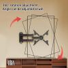 Eujgoov Wall Mount TV Bracket with Swivel and Tilt Capacity Heavy Duty Steel Bracket with 20 Tilt 360 Rotation Retractable Arm (3.15-16.34in) for TVs Black (Fits 14 to 24 Inch) view 4