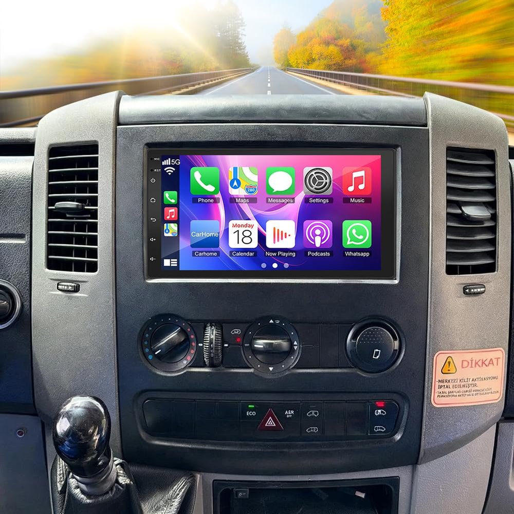 2+32G Car Stereo for Mercedes Benz Sprinter 2006-2018 with Wireless CarPlay Android Auto, 7 Inch Android 13 Touchscreen Display Radio Player Audio Receivers Headunit with GPS Navigation SWC FM RDS