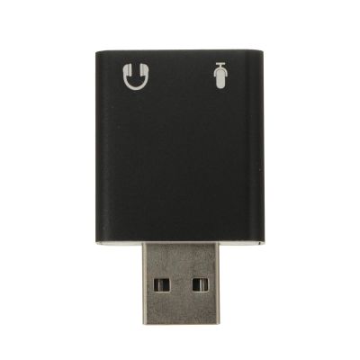 BESPORTBLE USB External Sound Card Aluminum Alloy Audio Adapter with Microphone and Headphone Jack for Laptop Streaming and Ktv Recording Black