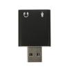 BESPORTBLE USB External Sound Card Aluminum Alloy Audio Adapter with Microphone and Headphone Jack for Laptop Streaming and Ktv Recording Black view 1