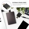 BESPORTBLE USB External Sound Card Aluminum Alloy Audio Adapter with Microphone and Headphone Jack for Laptop Streaming and Ktv Recording Black view 3