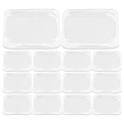 BESPORTBLE Transparent Memory Card Storage Boxes with Snap Closure Lightweight Protective Organizers for Reliable Data Storage and Loss Prevention