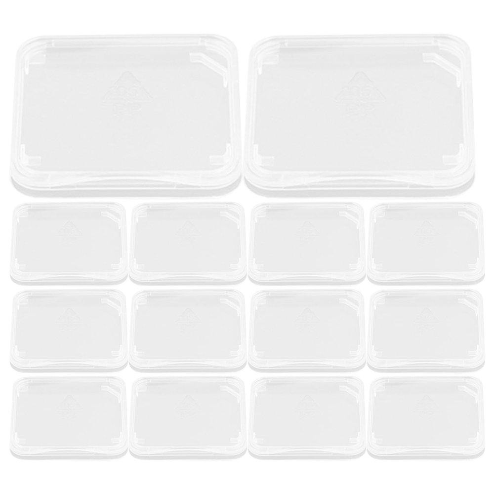 BESPORTBLE Transparent Memory Card Storage Boxes with Snap Closure Lightweight Protective Organizers for Reliable Data Storage and Loss Prevention