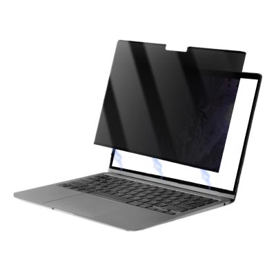 Laptop Privacy Screen Anti-Glare Filter, Magnetic Computer Privacy Film, Removable PET Protector, Workstation Desk Home Travel Cafe Airport Public Space Secure Screen Office Use