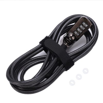 Pongnas Keyless Combination Lock, Adjustable Steel Cable Security Lock with Built in Slot for Laptop Computer Desktop Projector LCD Screen