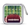 FodPand American Football Field And Ball CD Case 40 Capacity CD Holder Organizer Portable Zipper DVD Collection Storage Bag Compact Cases Storage Binder Plastic Holder Disc Car Home Travel view 1