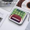 FodPand American Football Field And Ball CD Case 40 Capacity CD Holder Organizer Portable Zipper DVD Collection Storage Bag Compact Cases Storage Binder Plastic Holder Disc Car Home Travel view 4