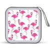 FodPand Pink Flamingo CD Case 40 Capacity CD Holder Organizer Portable Zipper DVD Collection Storage Bag Compact Cases Storage Binder Plastic Holder Disc Car Home Travel view 1