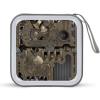 FodPand Steampunk Mechanical Gears CD Case 40 Capacity CD Holder Organizer Portable Zipper DVD Collection Storage Bag Compact Cases Storage Binder Plastic Holder Disc Car Home Travel view 1