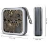 FodPand Steampunk Mechanical Gears CD Case 40 Capacity CD Holder Organizer Portable Zipper DVD Collection Storage Bag Compact Cases Storage Binder Plastic Holder Disc Car Home Travel view 2