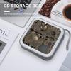 FodPand Steampunk Mechanical Gears CD Case 40 Capacity CD Holder Organizer Portable Zipper DVD Collection Storage Bag Compact Cases Storage Binder Plastic Holder Disc Car Home Travel view 4