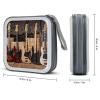 FodPand Guitar Bass Music Musical Instruments CD Case 40 Capacity CD Holder Organizer Portable Zipper DVD Collection Storage Bag Compact Cases Storage Binder Plastic Holder Disc Car Home Travel view 2