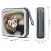 FodPand Cute Ferret CD Case 40 Capacity CD Holder Organizer Portable Zipper DVD Collection Storage Bag Compact Cases Storage Binder Plastic Holder Disc Car Home Travel view 2