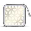 FodPand Hexa Geometric Cream Gold CD Case 40 Capacity CD Holder Organizer Portable Zipper DVD Collection Storage Bag Compact Cases Storage Binder Plastic Holder Disc Car Home Travel view 1