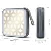 FodPand Hexa Geometric Cream Gold CD Case 40 Capacity CD Holder Organizer Portable Zipper DVD Collection Storage Bag Compact Cases Storage Binder Plastic Holder Disc Car Home Travel view 2
