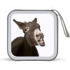 FodPand Funny Donkey CD Case 40 Capacity CD Holder Organizer Portable Zipper DVD Collection Storage Bag Compact Cases Storage Binder Plastic Holder Disc Car Home Travel view 1