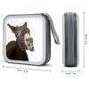 FodPand Funny Donkey CD Case 40 Capacity CD Holder Organizer Portable Zipper DVD Collection Storage Bag Compact Cases Storage Binder Plastic Holder Disc Car Home Travel view 2