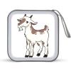 FodPand Brown Goat CD Case 40 Capacity CD Holder Organizer Portable Zipper DVD Collection Storage Bag Compact Cases Storage Binder Plastic Holder Disc Car Home Travel view 1